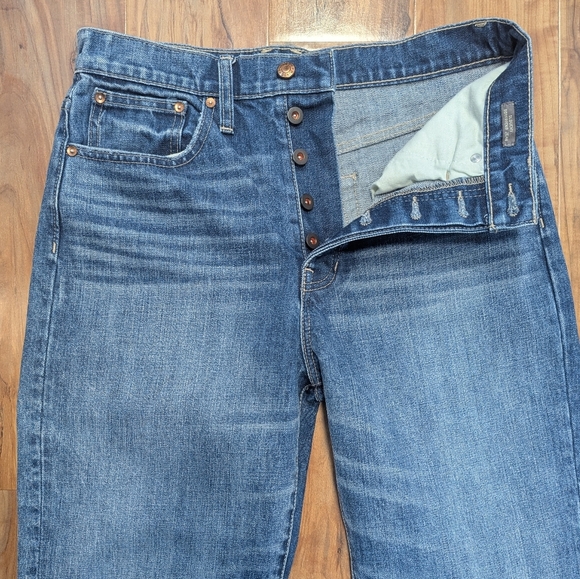 Point Sur Slouchy Boyfriend Jean Women's 27 Medium Wash Baggy Denim Distressed - Picture 4 of 9